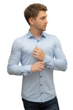 SVETLO MODRA JERSEY SRAJCA OLYMP SLIM FIT